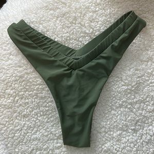 Army Green high waisted bikini bottoms Size S